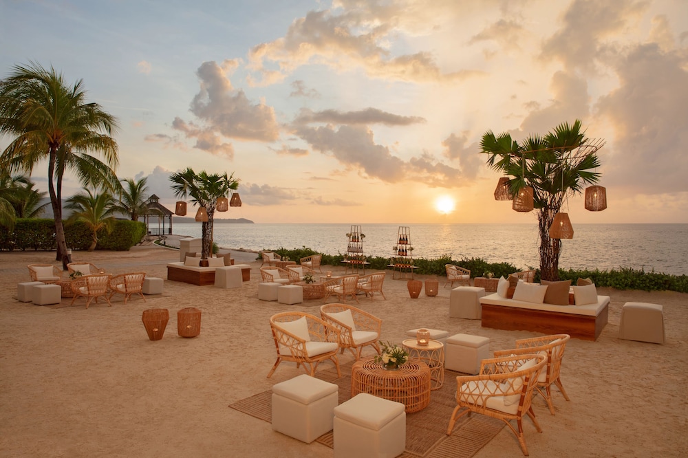 Outdoor banquet area
