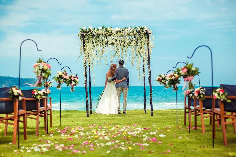 Outdoor wedding area