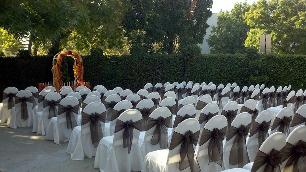 Outdoor wedding area