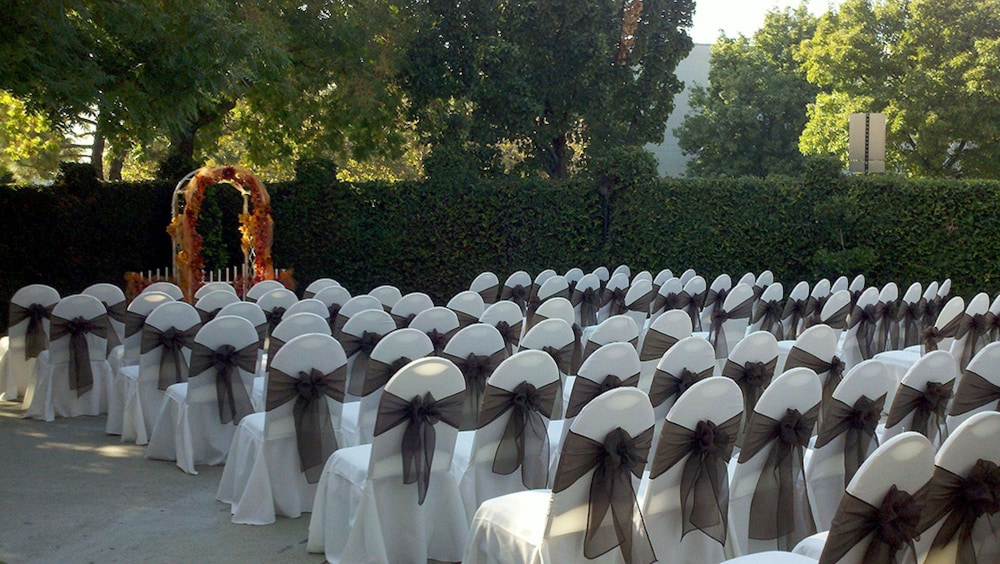 Outdoor banquet area