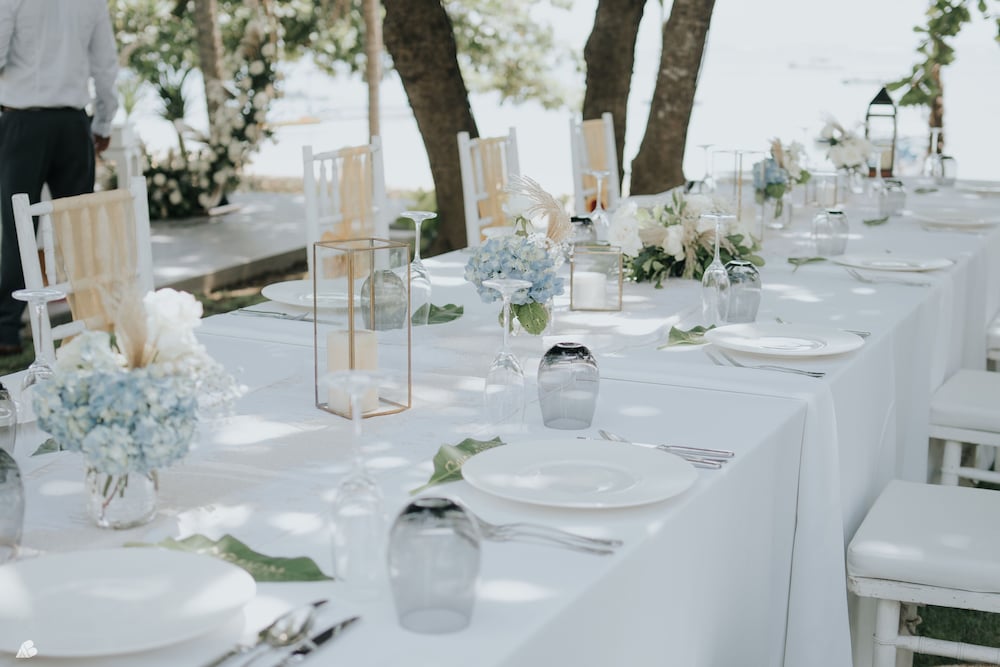 Outdoor banquet area