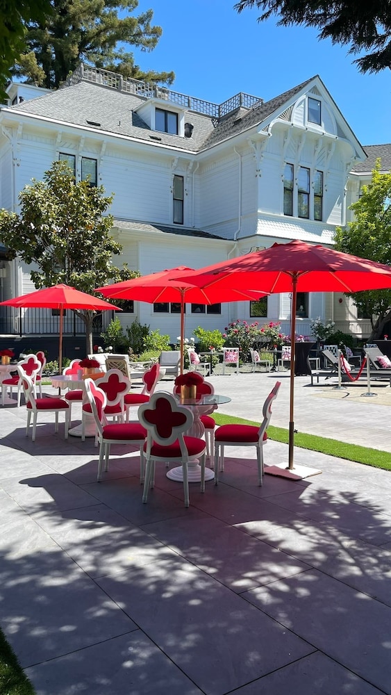 Outdoor banquet area