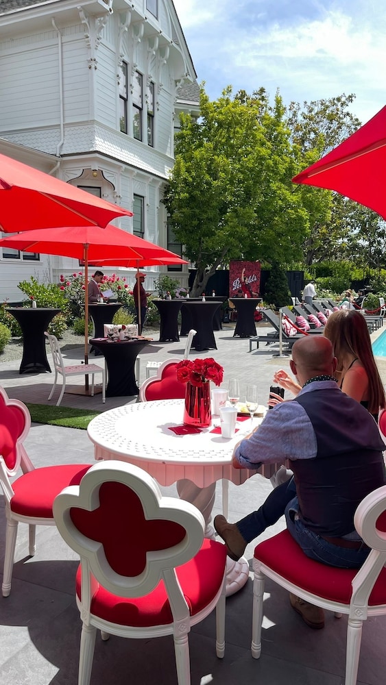 Outdoor banquet area