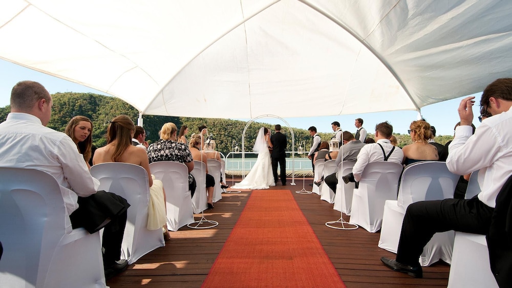 Outdoor banquet area