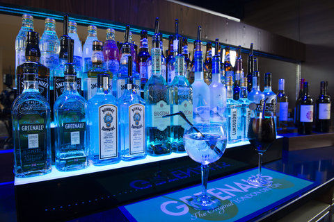 Enjoy evening drinks in a comfortable and modern hotel setting.