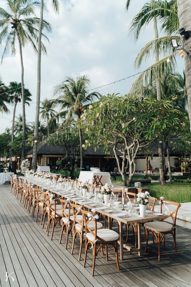 Outdoor wedding area