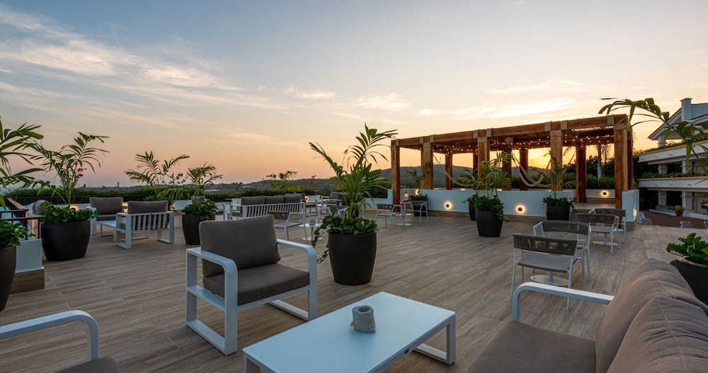 Outdoor banquet area