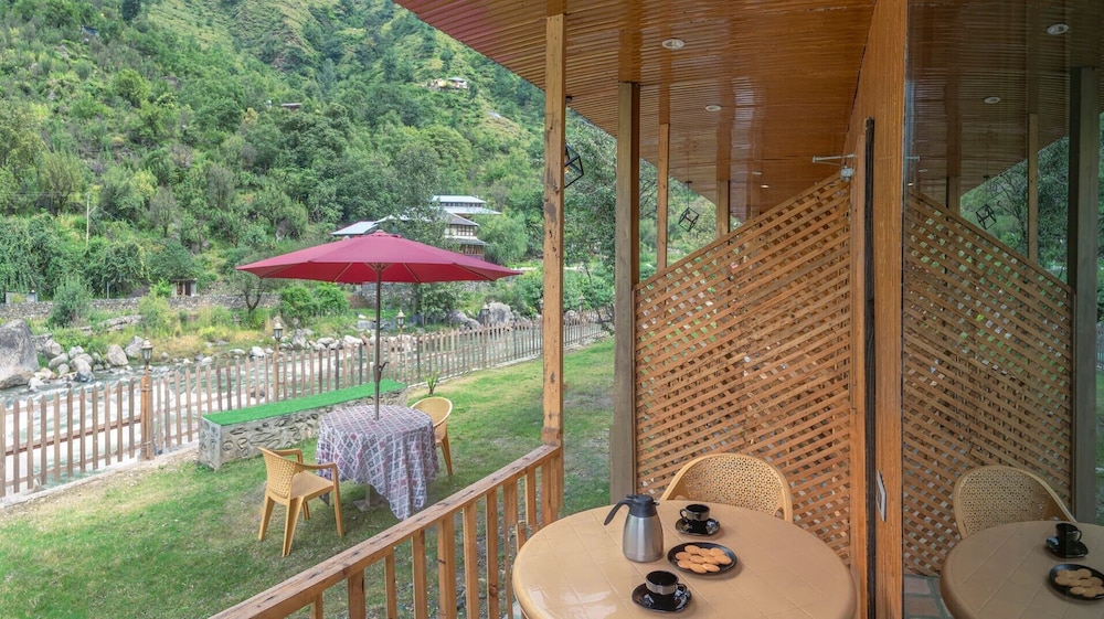 Outdoor banquet area
