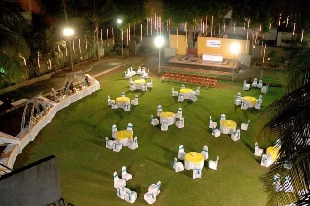 Outdoor banquet area