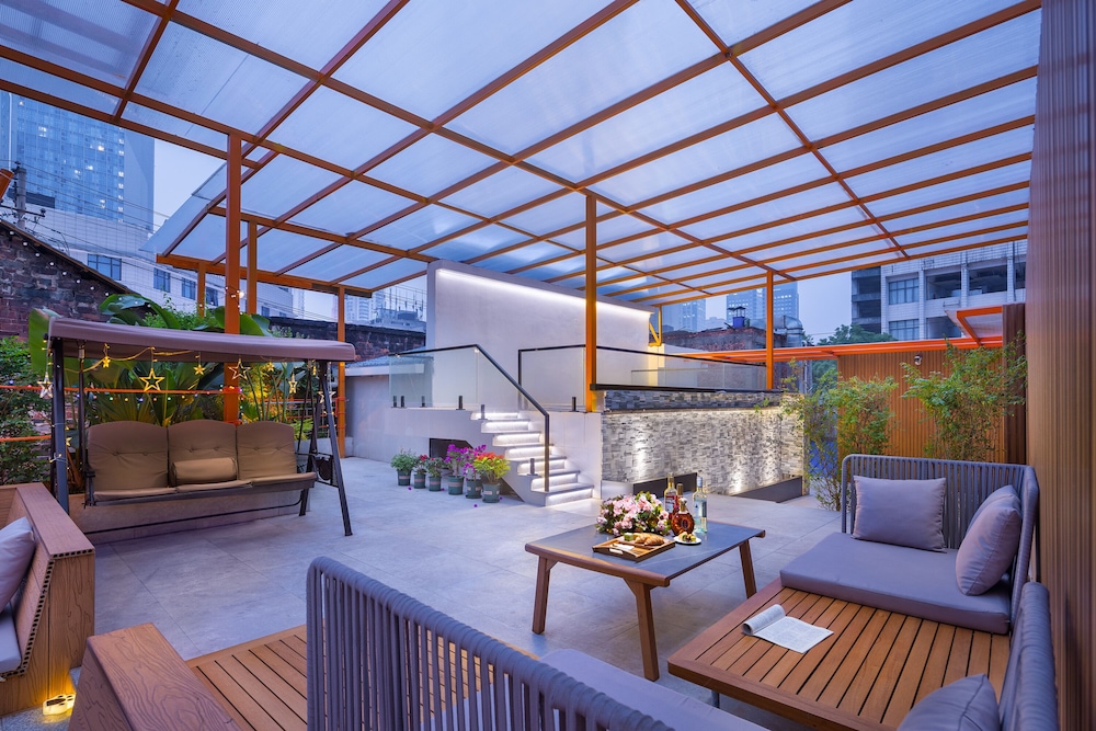 Outdoor wedding area