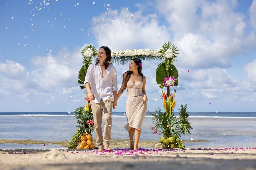 Outdoor wedding area