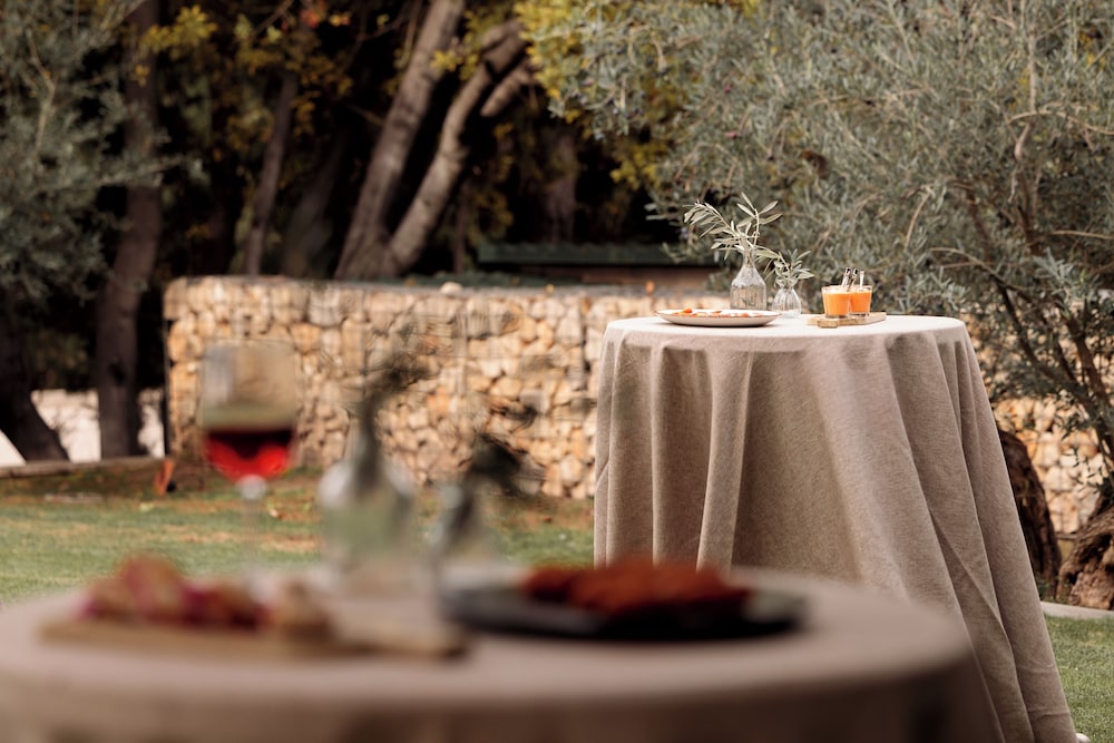 Outdoor banquet area