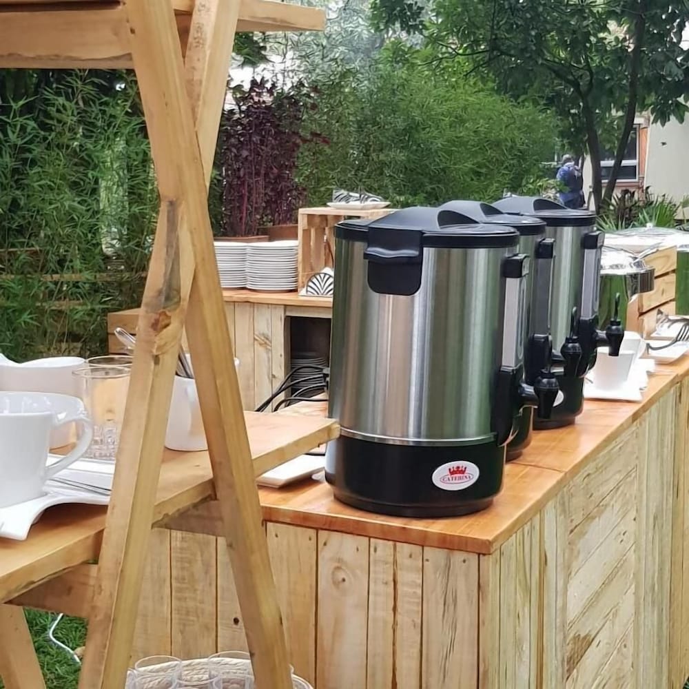 Outdoor banquet area