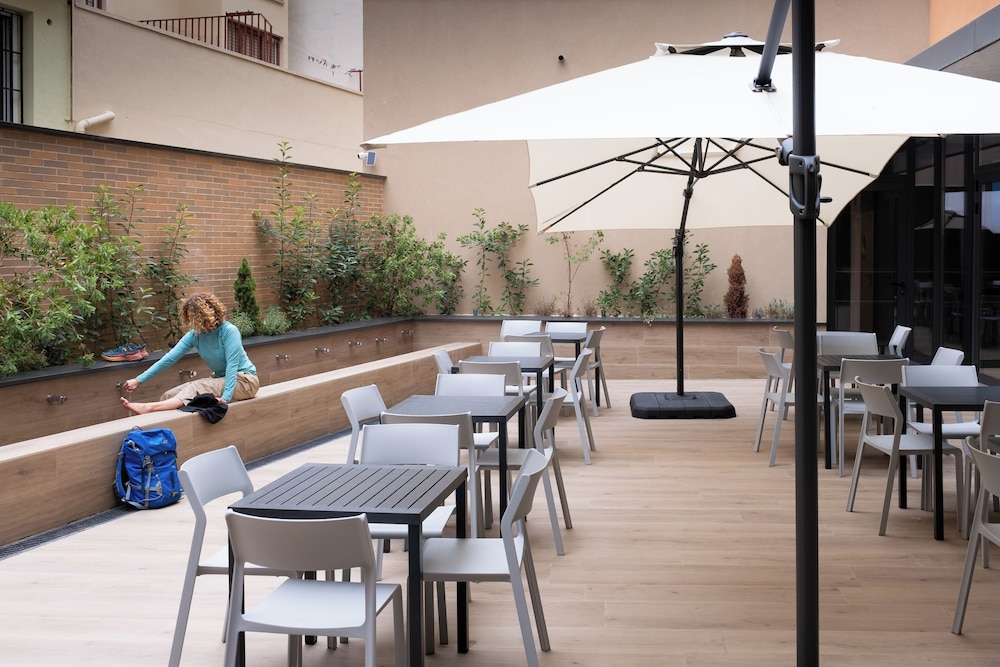 Outdoor banquet area