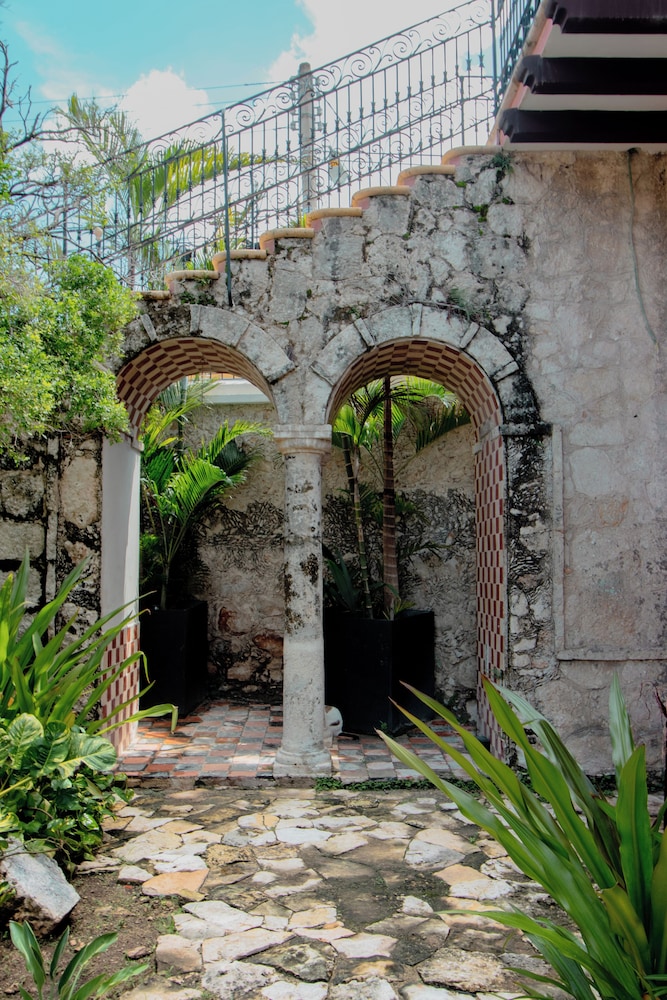 Outdoor banquet area