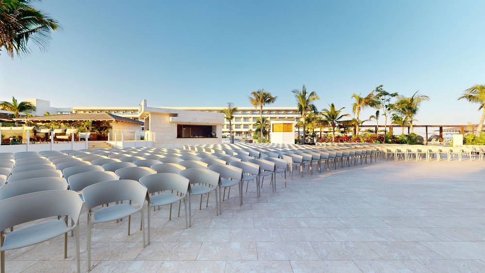 Outdoor banquet area
