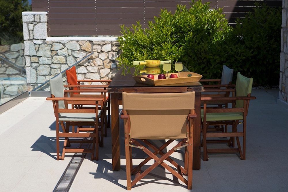 Outdoor banquet area