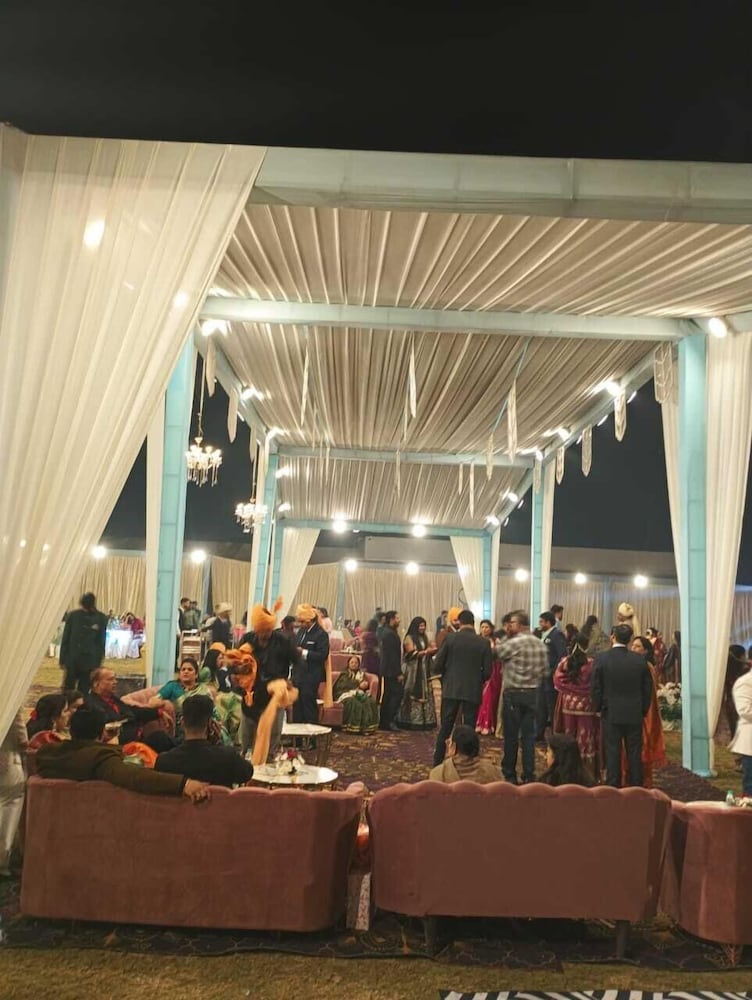 Outdoor wedding area