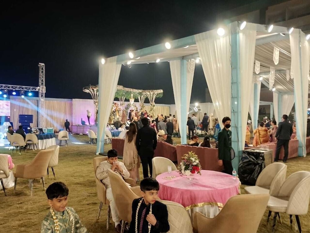 Outdoor wedding area