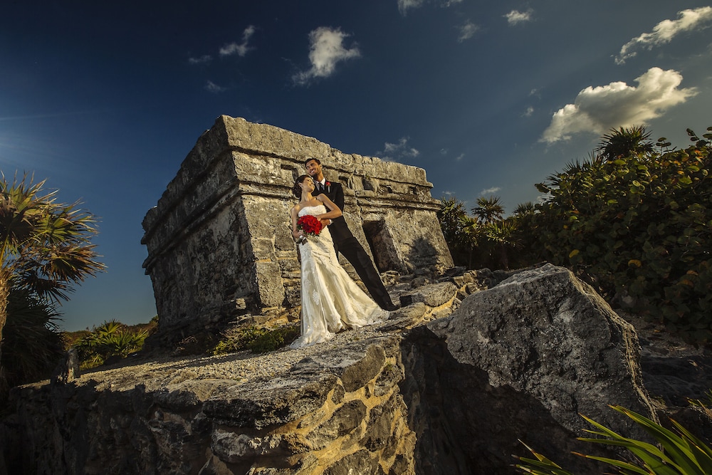 Outdoor wedding area