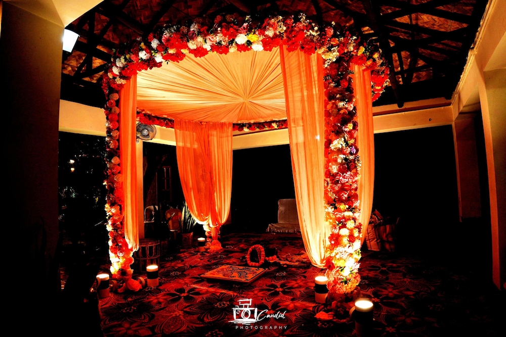 Outdoor wedding area