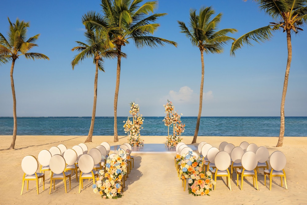 Outdoor wedding area