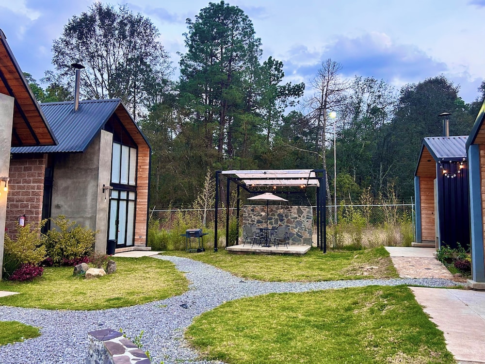 Outdoor banquet area