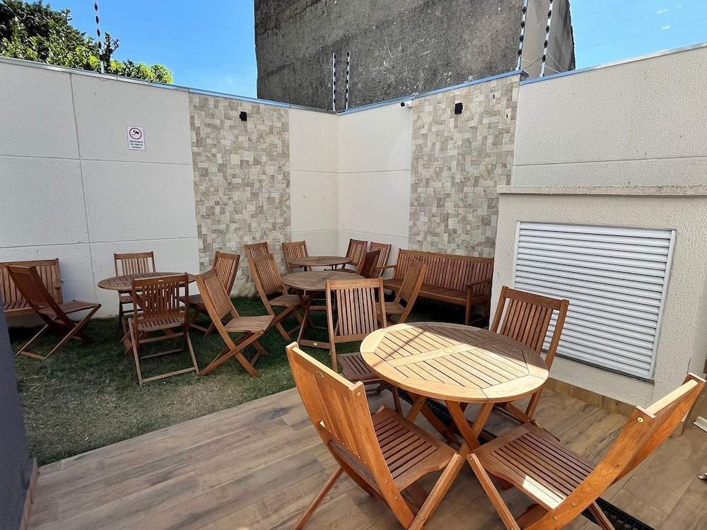 Outdoor banquet area