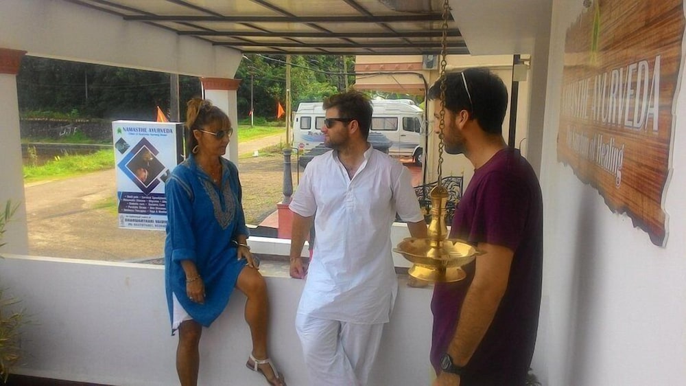 Outdoor banquet area