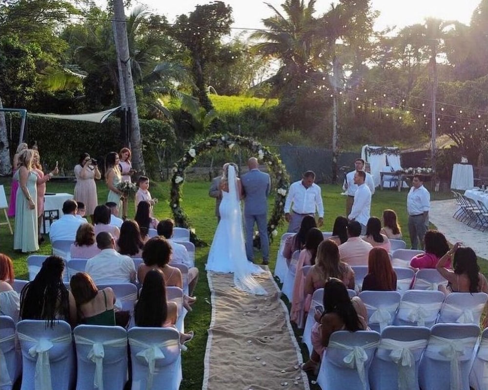 Outdoor wedding area