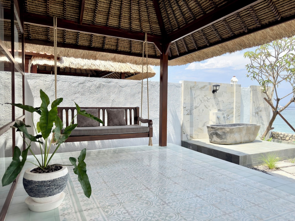 Outdoor banquet area