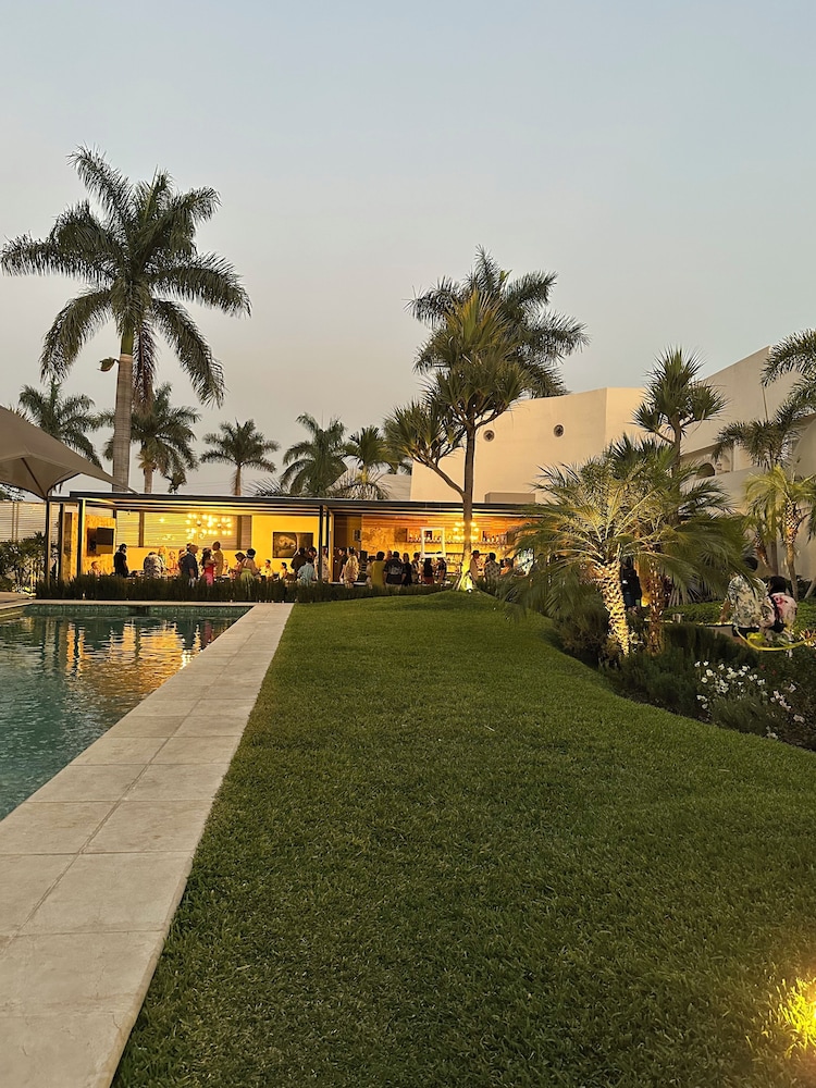 Outdoor wedding area