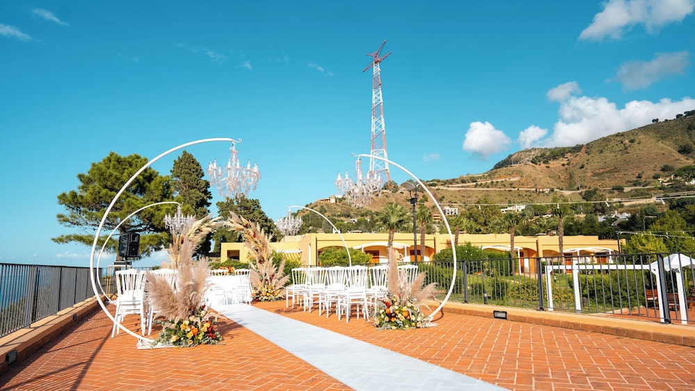 Outdoor wedding area