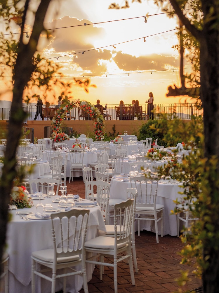 Outdoor banquet area