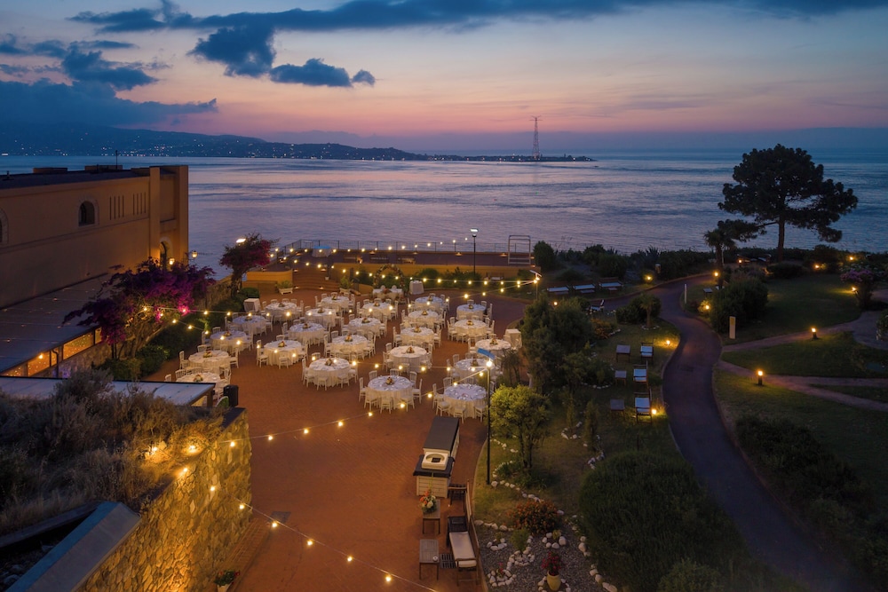 Outdoor banquet area