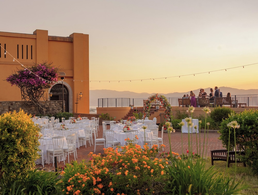 Outdoor banquet area