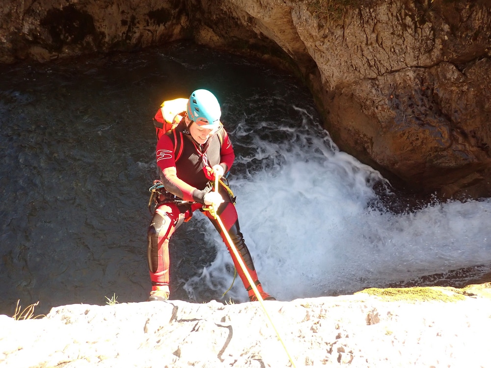 Outdoor rock climbing