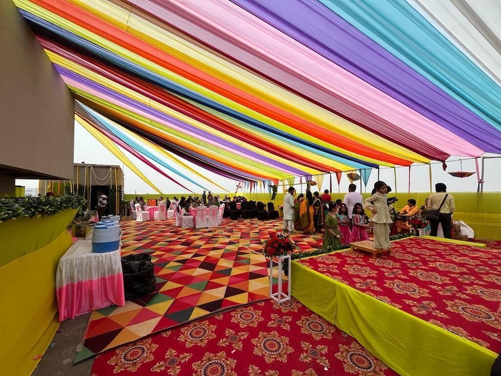 Outdoor wedding area