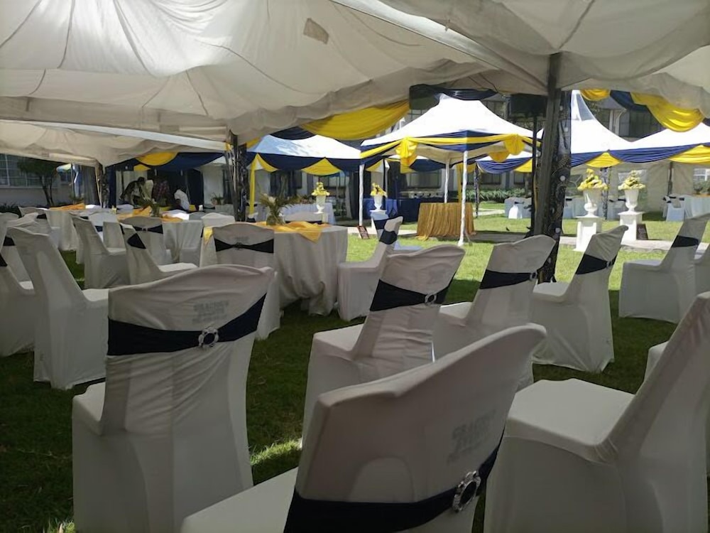 Outdoor banquet area