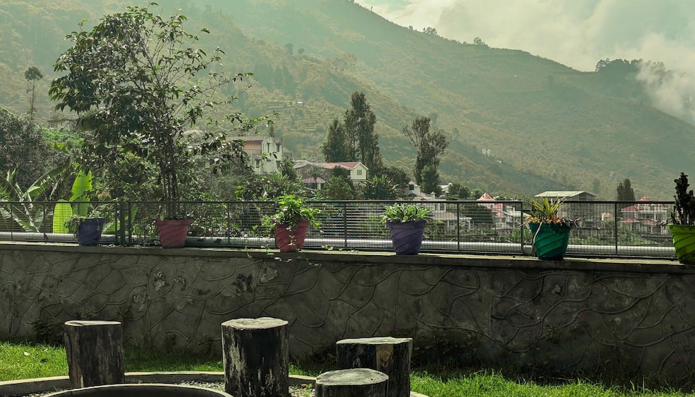 Outdoor banquet area