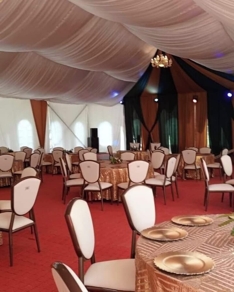 Outdoor banquet area