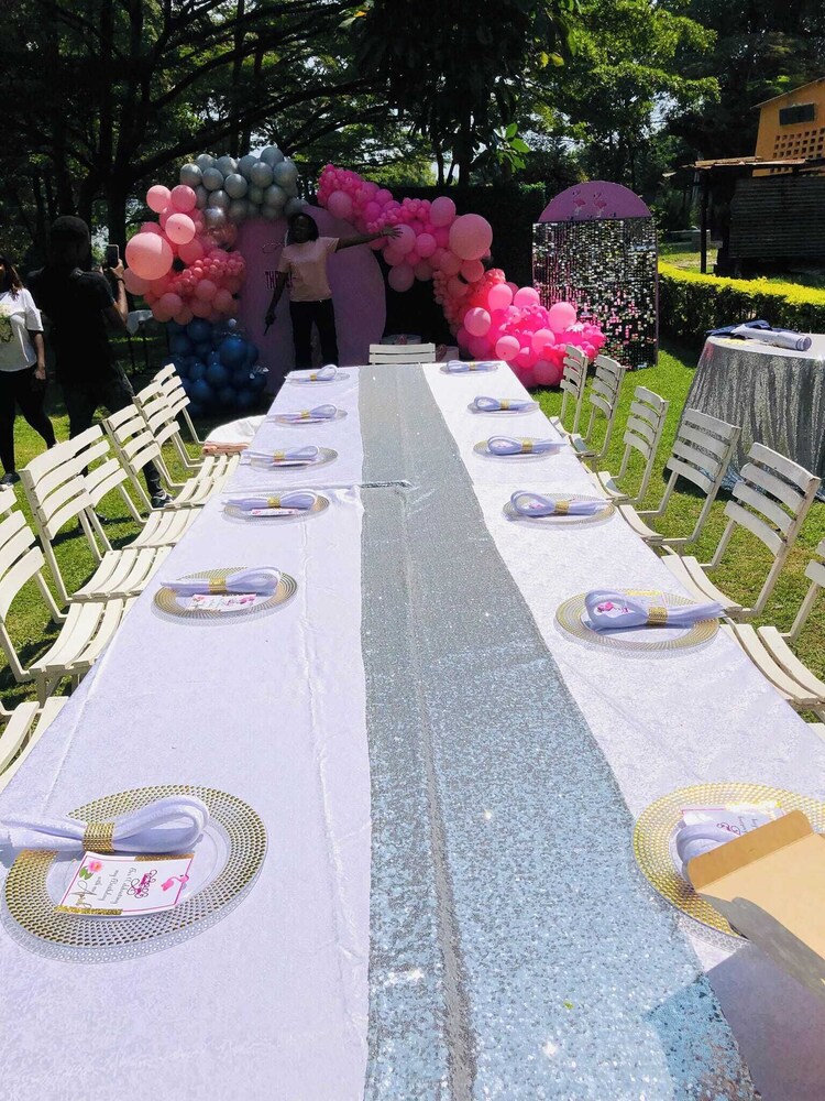 Outdoor banquet area