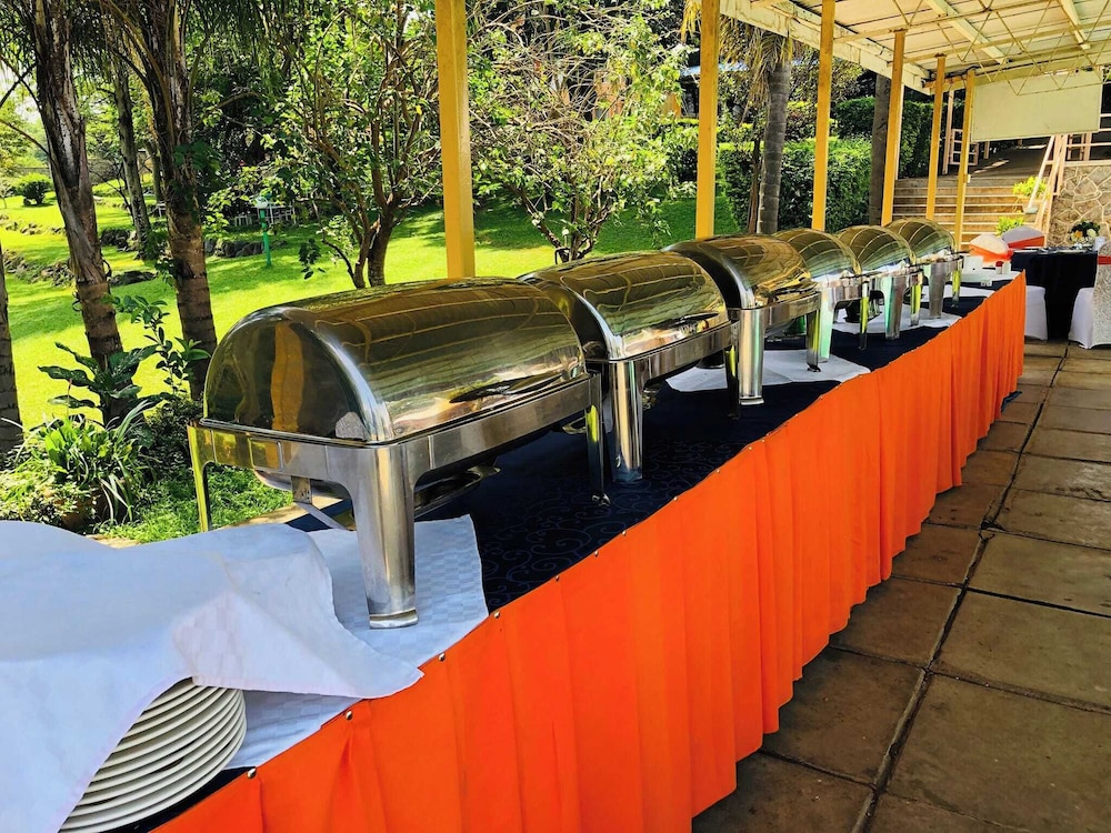 Outdoor banquet area