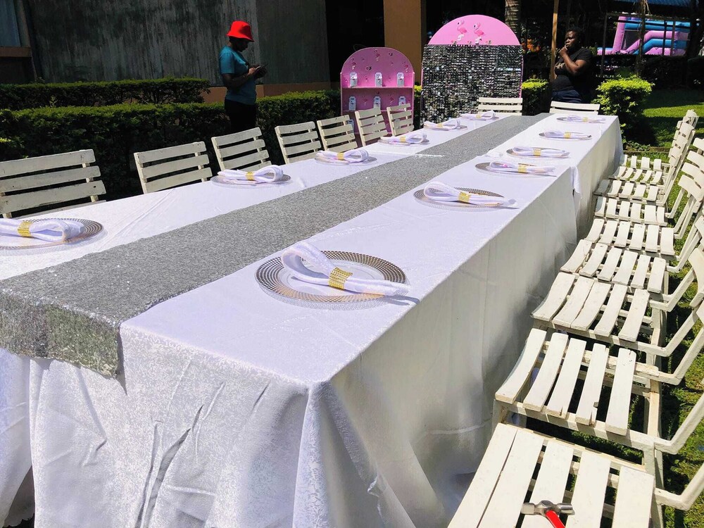 Outdoor banquet area