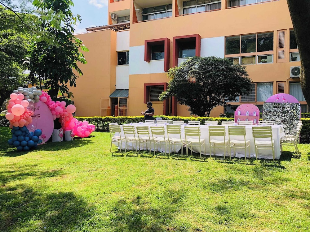 Outdoor banquet area