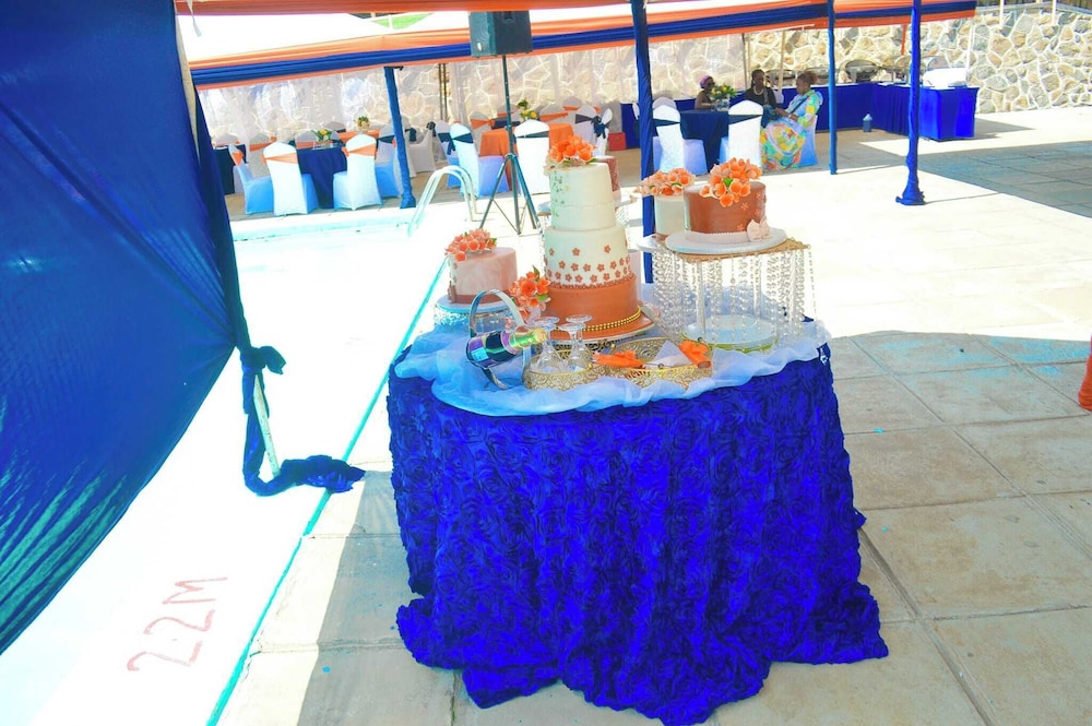 Outdoor banquet area