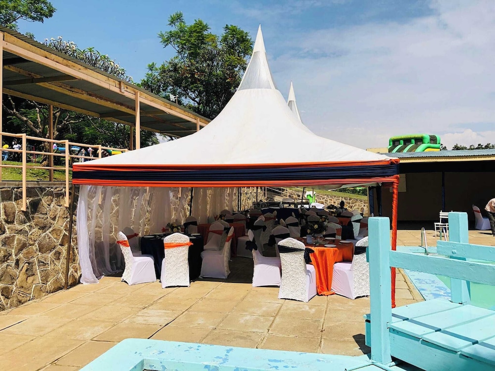 Outdoor banquet area