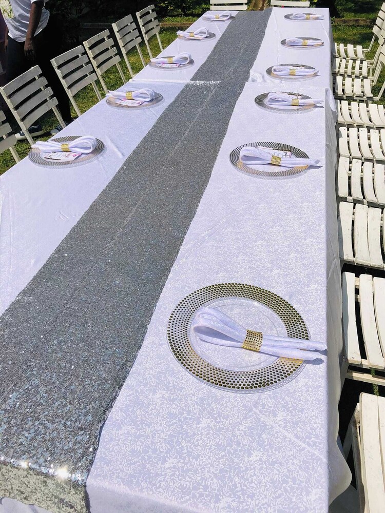Outdoor banquet area