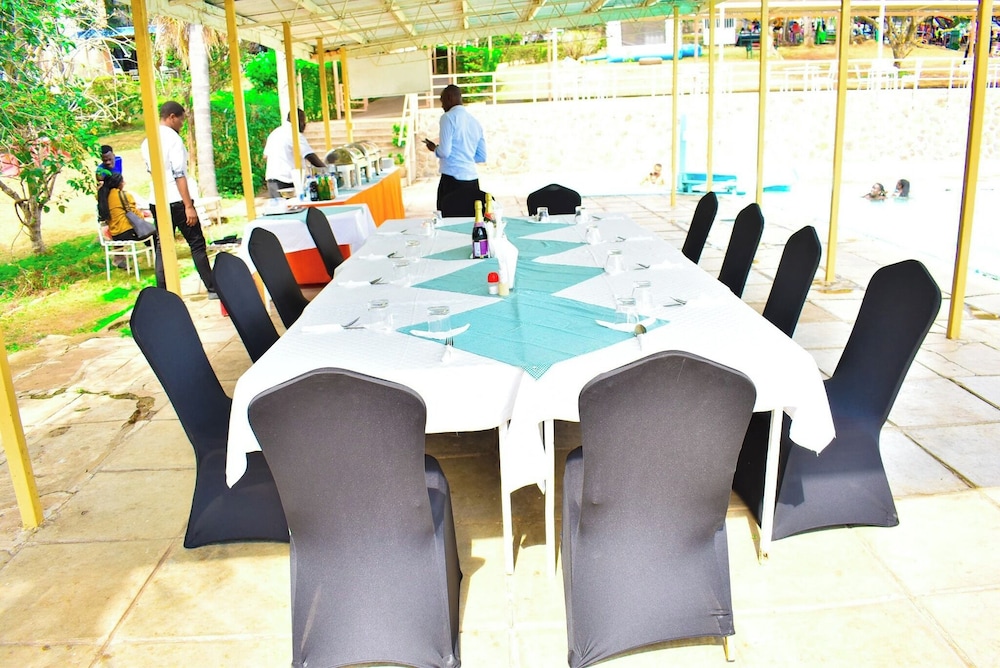 Outdoor banquet area
