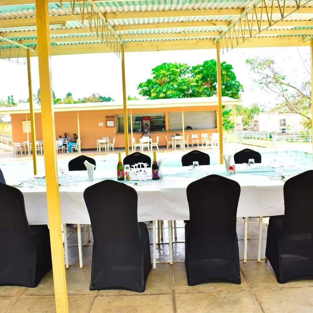 Outdoor banquet area